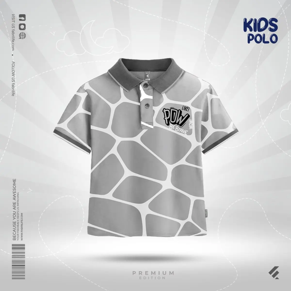 Kids Premium Polo T-Shirt - Pow Pow